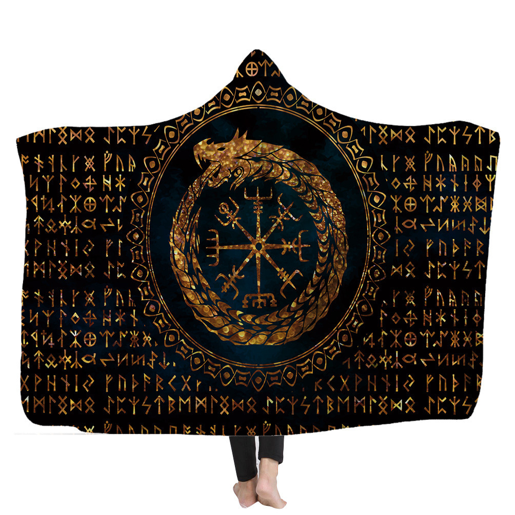 Viking Viking Blanket Magic Hat Blanket Children's Blanket Napping Blanket Hooded Blanket Cape