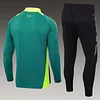 2024 Algeria National Team Half-Pull Training Suit Dark green Shirt Set