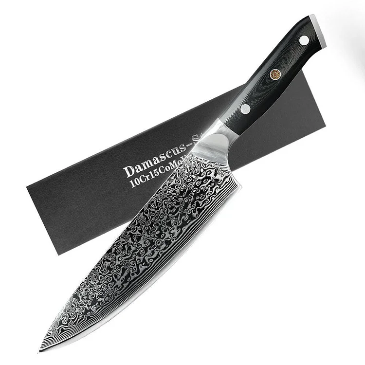 Custom Make Damascus Kitchen knives Chef Knife 8" Japanese VG10 Super Steel 67 Layer High Carbon Stainless Steel G10 Handle Meat Cleaver