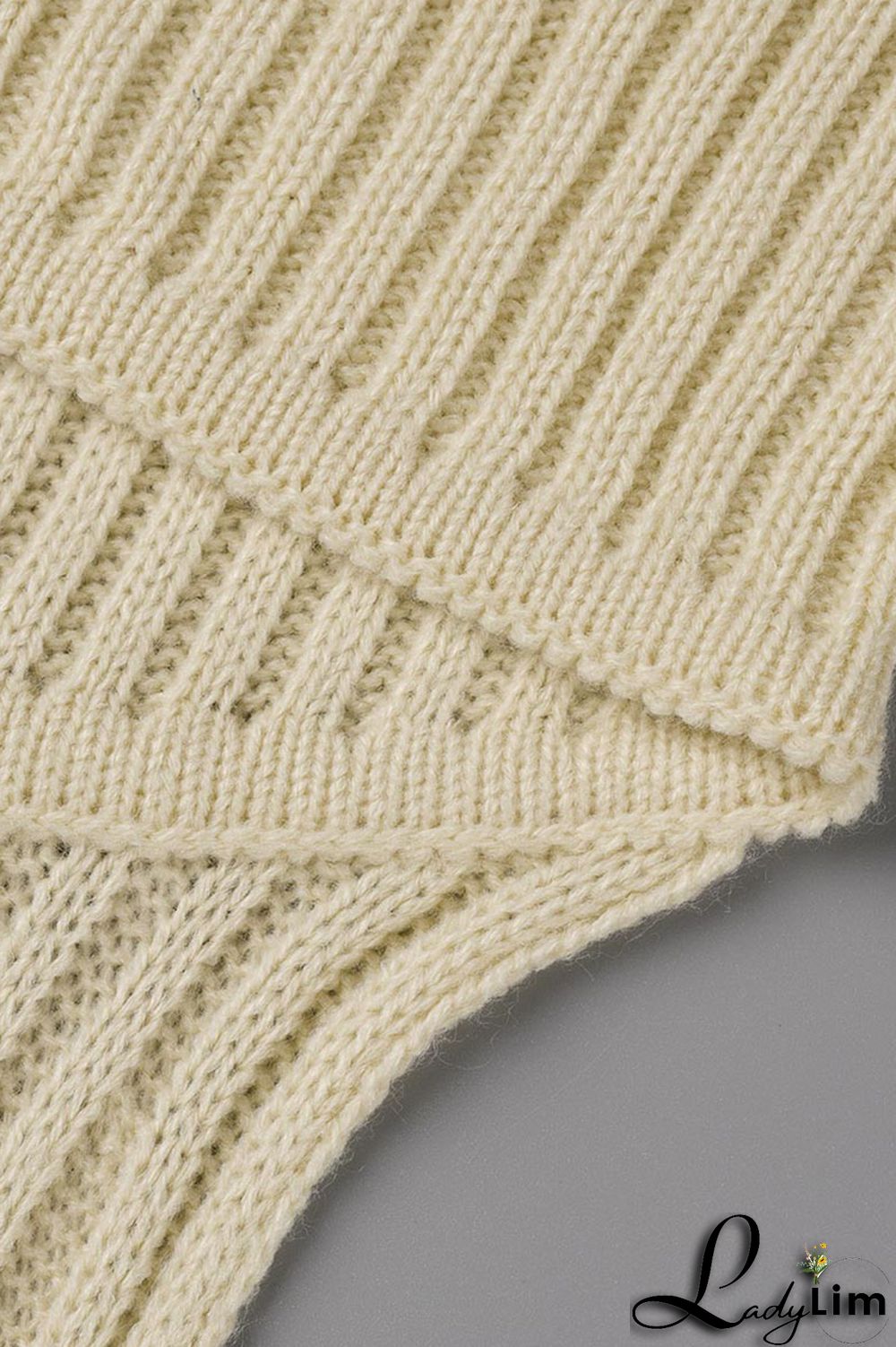 Apricot Sexy Solid Patchwork Backless Asymmetrical Turtleneck Tops