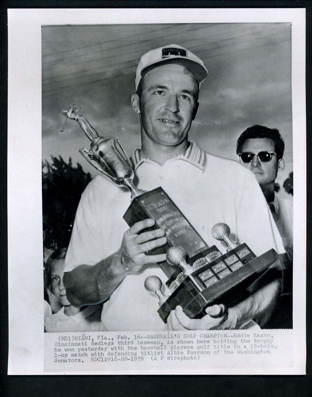 Eddie Kasko wins baseball golf tournament 1959 Press Photo Poster painting Cincinnati Reds