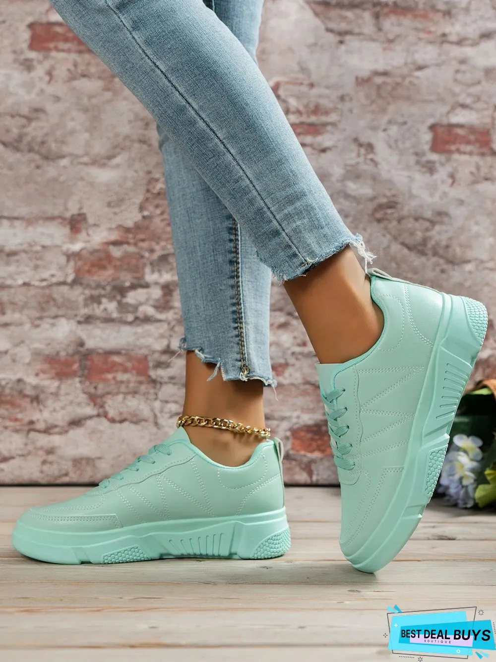 Casual Plain Color Skate Shoes