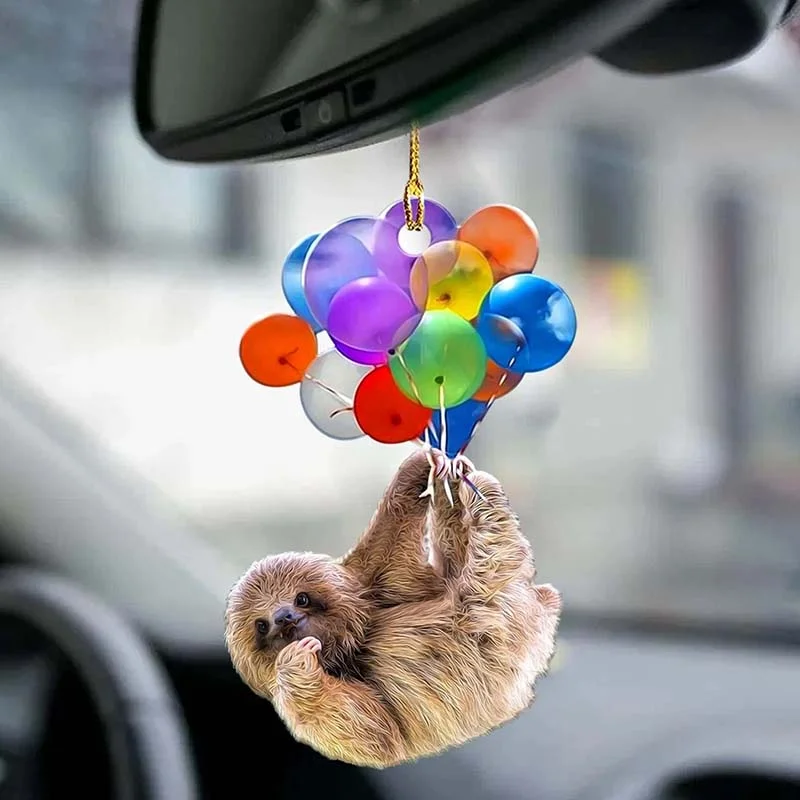VigorDaily Sloth Fly With Bubbles Car Hanging Ornament BC072