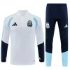 Argentina 26-27 1/4 Zip Tracksuit  White Chandal