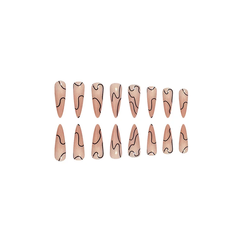 Churchf Churchf Almond Nail Long Sharp Lines French Beauty Nail Nail Nail