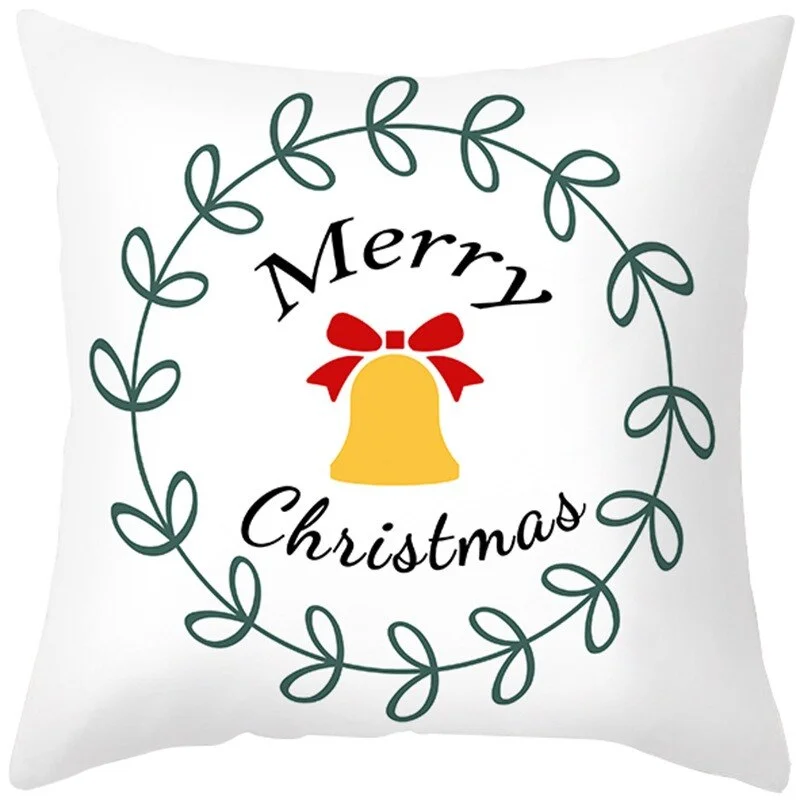 Merry Christmas Decorations For Home 2021 Christmas Cushion Cover Xmas Ornament Cristmas Navidad Natal Gifts Happy New Year 2022
