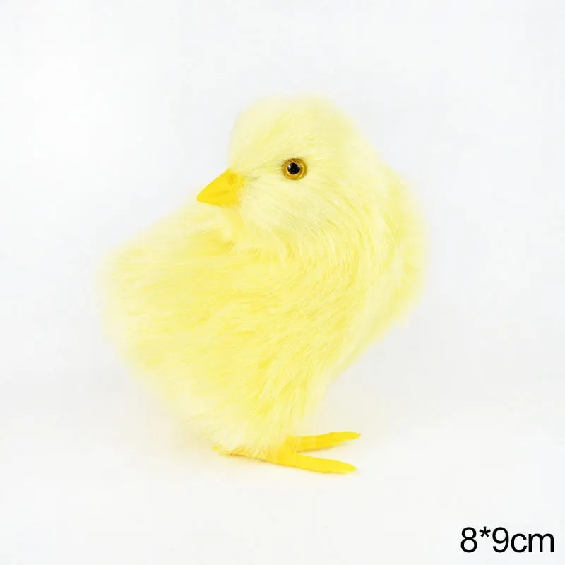 Realistic Cute Easter Chick Toy Simulation Plush Chick Happy Easter Party DIY Decoration Home Garden Ornament Easter Kids Gift