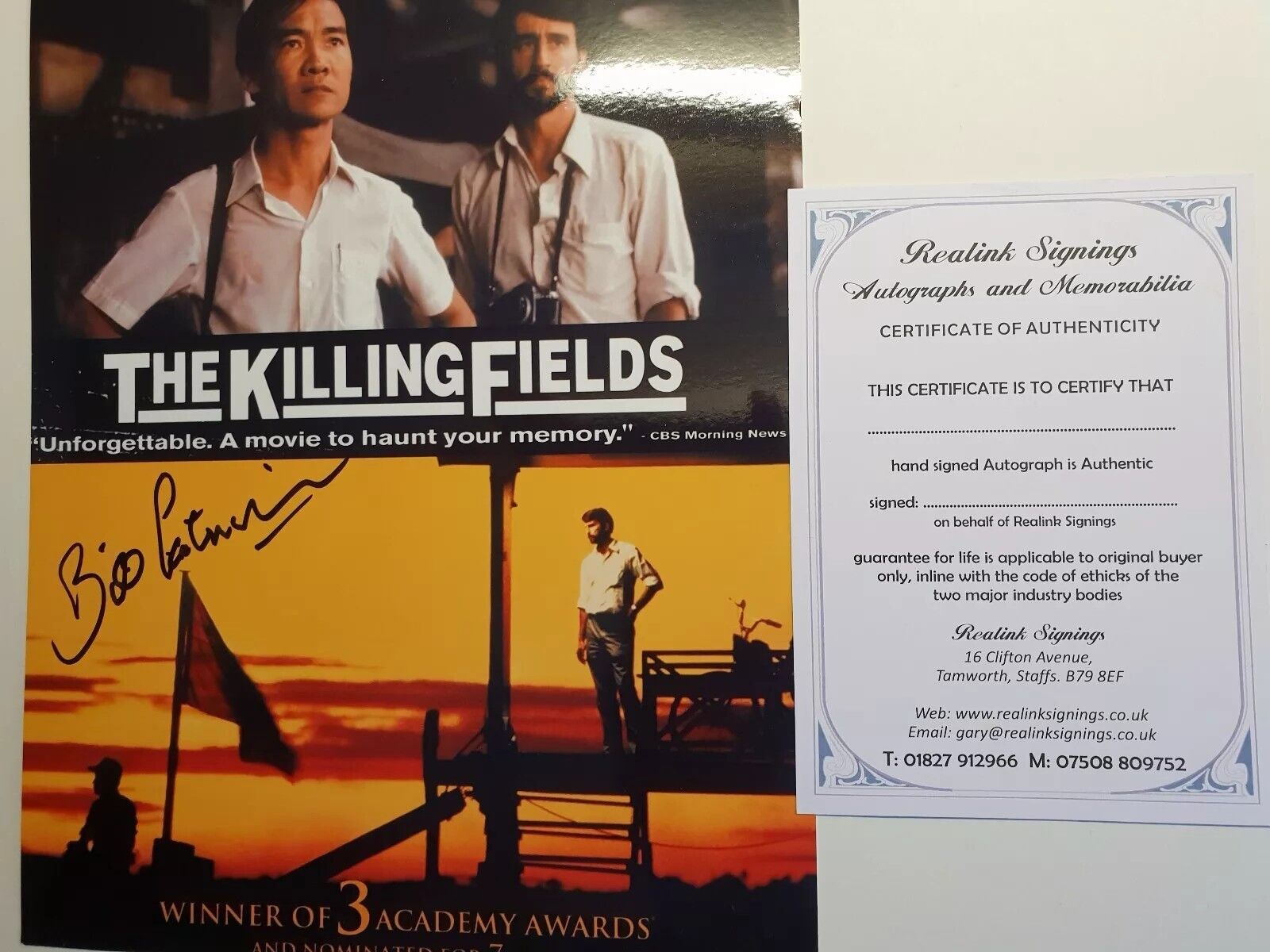 Bill Patterson the killing fields genuine hand signed10x8 Photo Poster painting coa