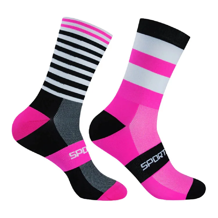 Pink Flip Cycling Socks