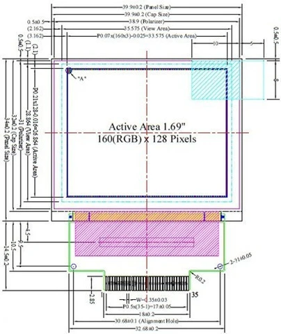 1.69 inch OLED display modules from SKYLCD