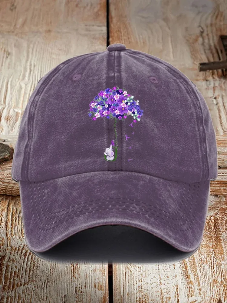 I Will Remember For You Dementia Alzheimer's Disease Awareness Print Cap