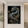 (Stamped/Counted) Dragon - 11CT Cross Stitch 40*60cm/15.75*23.62in(Big Size)