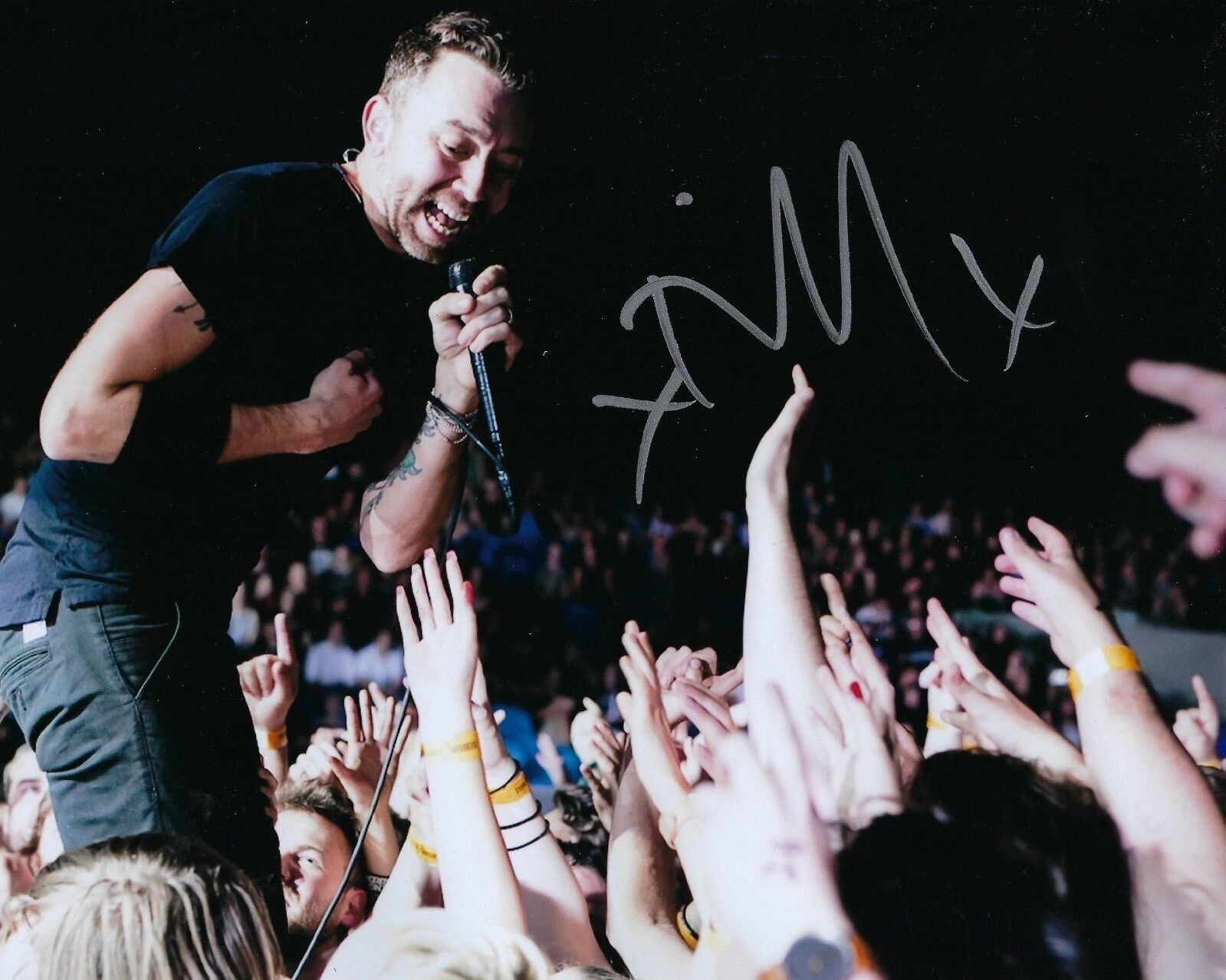 GFA Rise Against Rock Star * TIM McILRATH * Signed 8x10 Photo Poster painting PROOF T3 COA