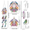 (US Local)DIY Diamond Painting Double Sided 3D Wind Chime Pendant  Hanging Kit
