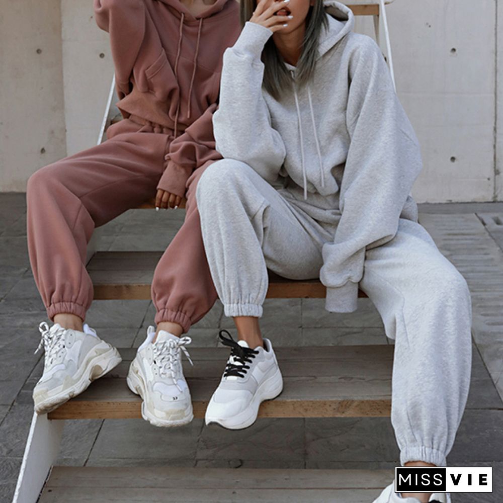 Two-Piece Sports Sweater Suit