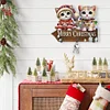 H&ouml;lzerne Willkommen zu Hause Weihnachtskatze - 5d DIY Handwerk Wandhaken