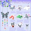 3PCS Sunflower Butterfly Humpback Bird 5D DIY Diamond Painting Wind Chimes Suncatcher Kit Double Sided Diamond Art Kits Suncatcher with Crystal Pendant for Adults DIY Summer Home Garden Decor