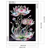 Goutte D’Eau Lotus-Peinture Diamant En Forme Spéciale-30*40CM