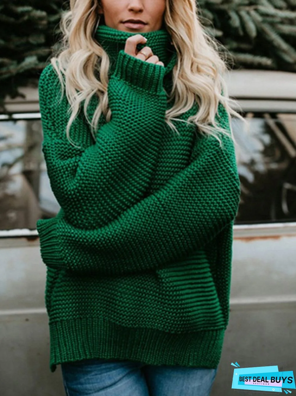 Long Sleeve Turtle Neck Casual Sweater