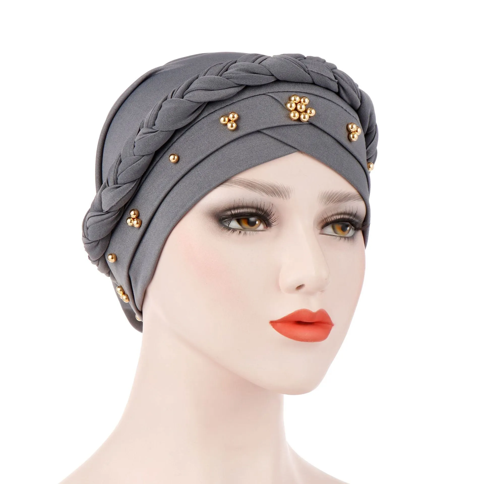 Women's Floral Printed Muslim Turban Hat Cap