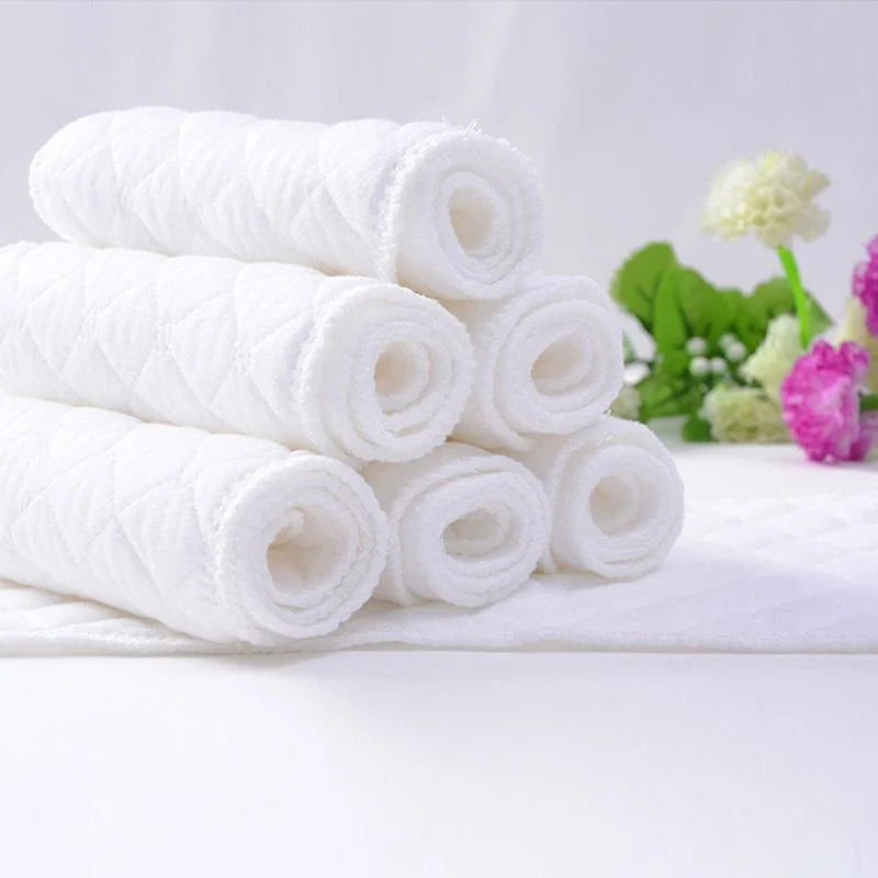 6Pcs Washable Reusable Absorbent Cotton Cloth Diaper