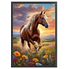 Flowers And Horses - 11CT Stamped Cross Stitch 40*60cm/15.75*23.62in