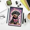 (US Local)Puppy Special Shaped A5 5D DIY Diamond Art Painting Notebook Kit for Friends