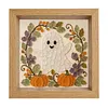Pumpkin Ghost Glass Mosaic DIY Craft Kit &ndash; Framed Halloween Wall Art