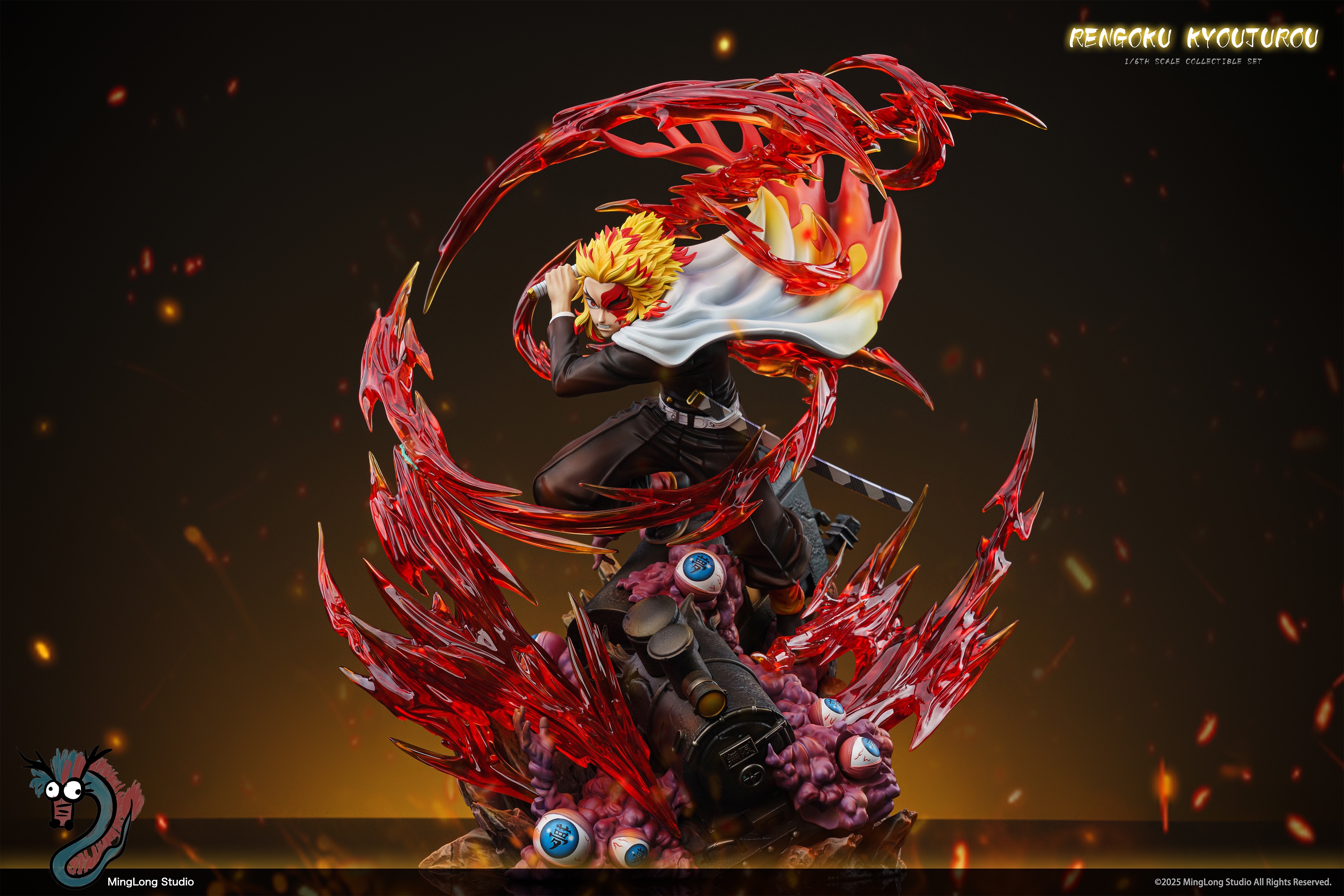 Ming Long Studio - Demon Slayer 03 Flame Hashira Kyojuro Rengoku 1/6 & 1/8 Statue(GK)-