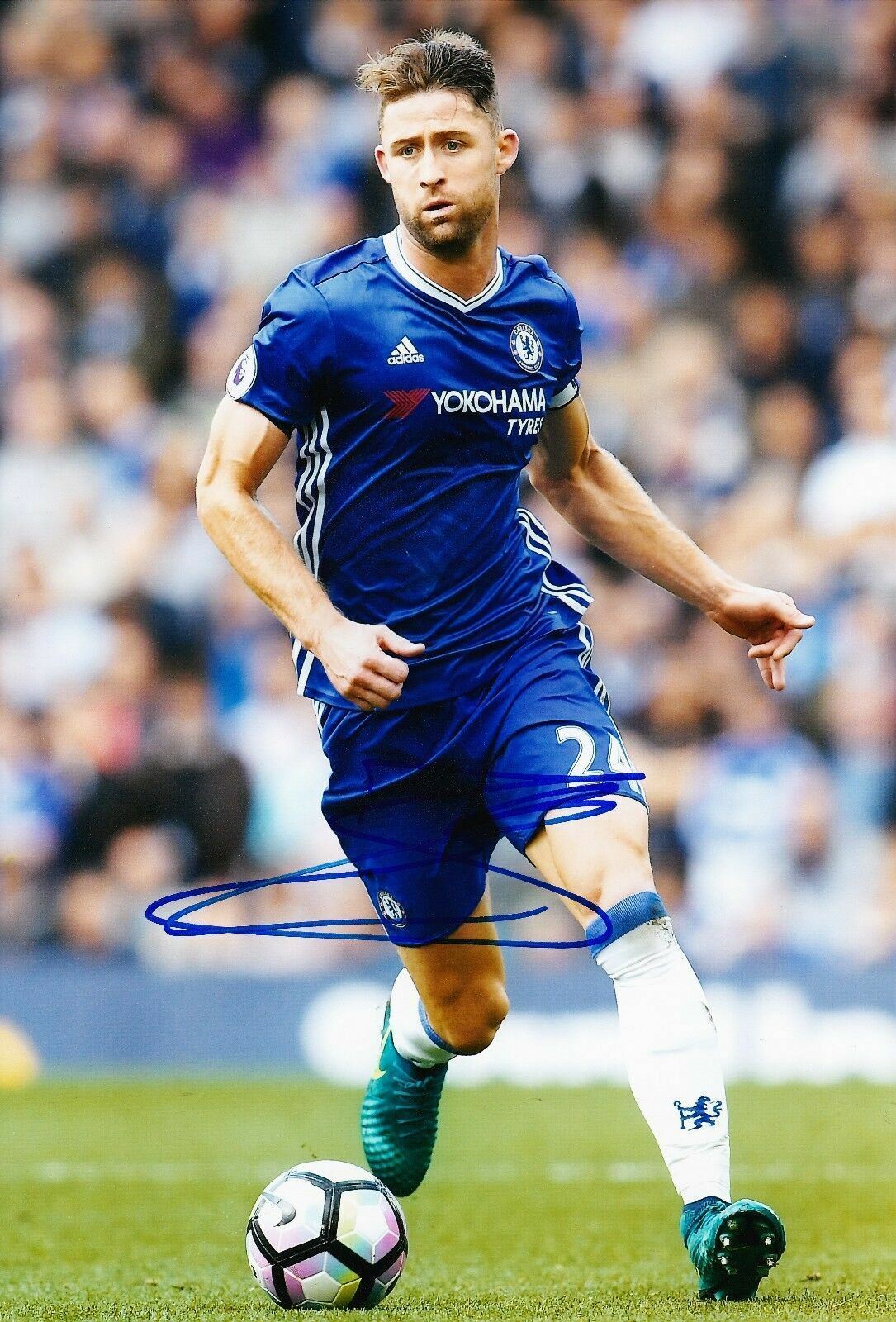 Gary Cahill Signed 12X8 Photo Poster painting CHELSEA F.C AFTAL COA (9071)