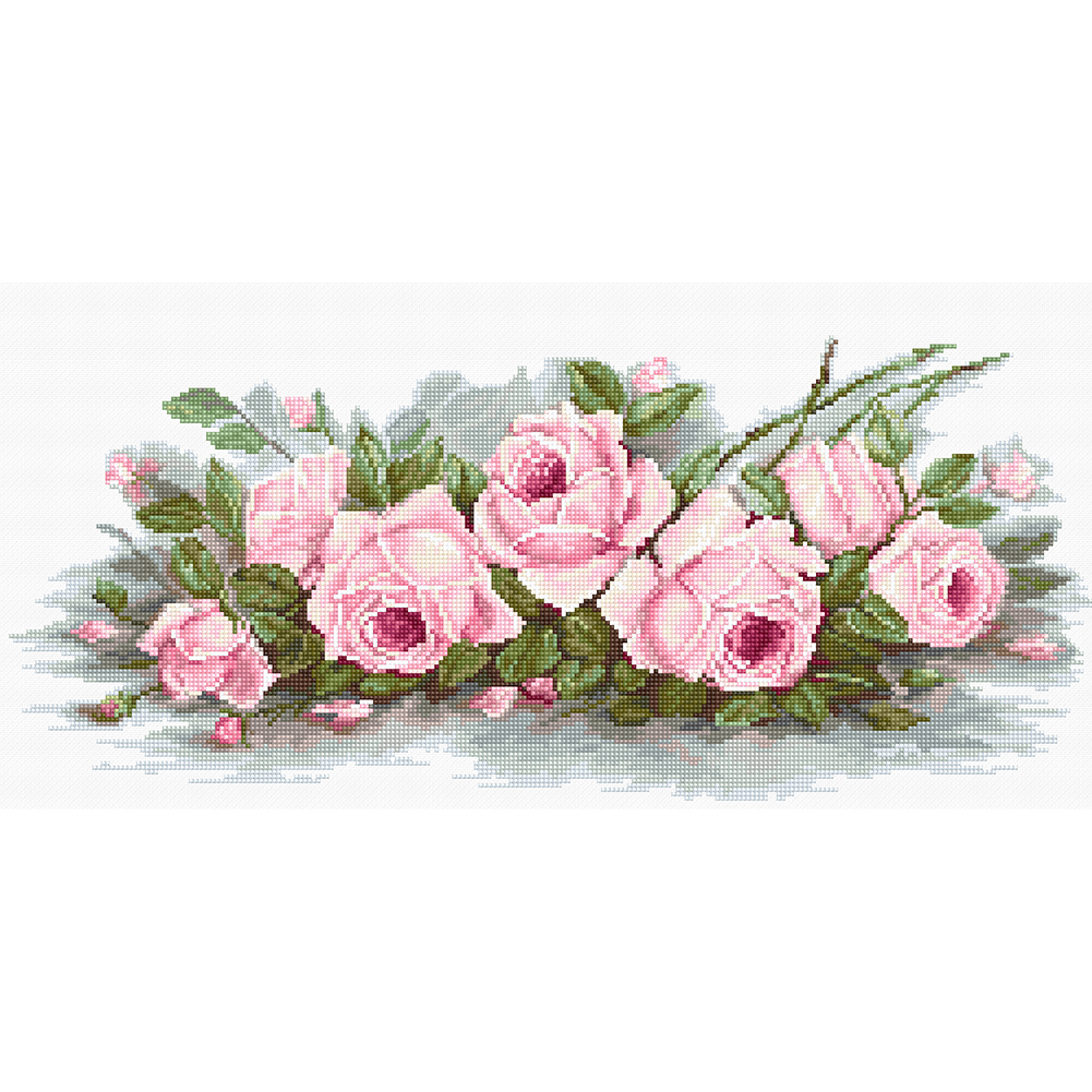 

Rose - 11CT Stamped Cross Stitch - 30*60CM, 501 Original