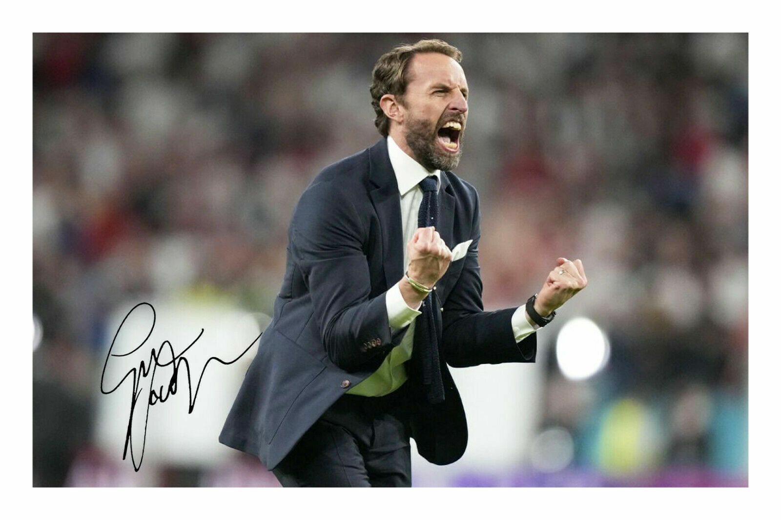 Gareth Southgate - England Euro 2020 2021 Autograph Signed Photo Poster painting Print