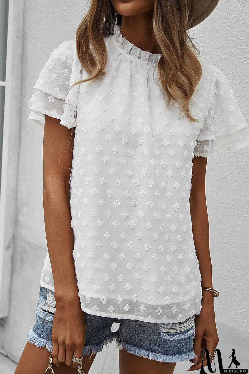 MidiSono - Breathable Comfort Mock Neck Top