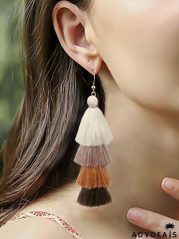 5pairs Tassel Drop Earrings