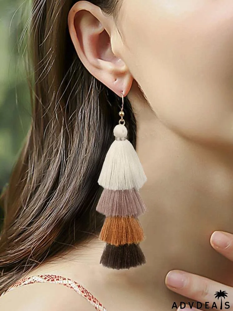 5pairs Tassel Drop Earrings