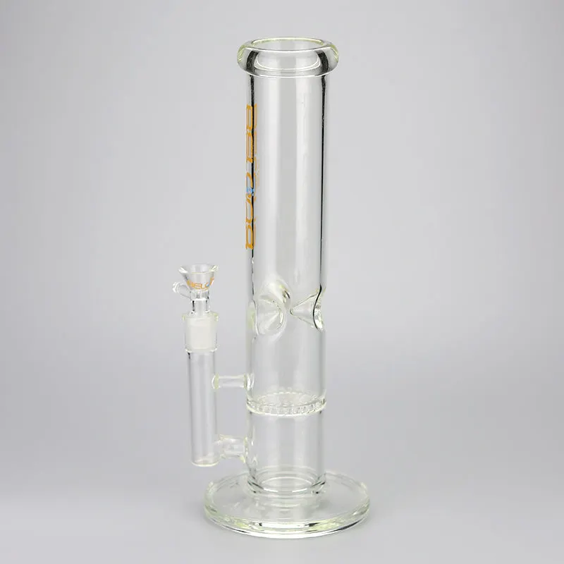 12" Straight Tube Glass Pipe Dab Rig Bong with Ice Catcher