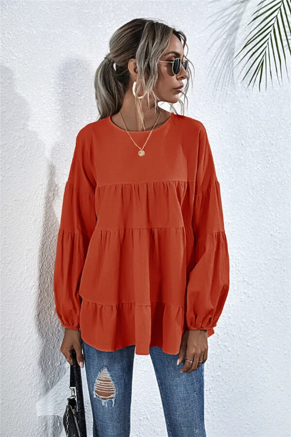 Fashion Lovely Puff Sleeve Blouse