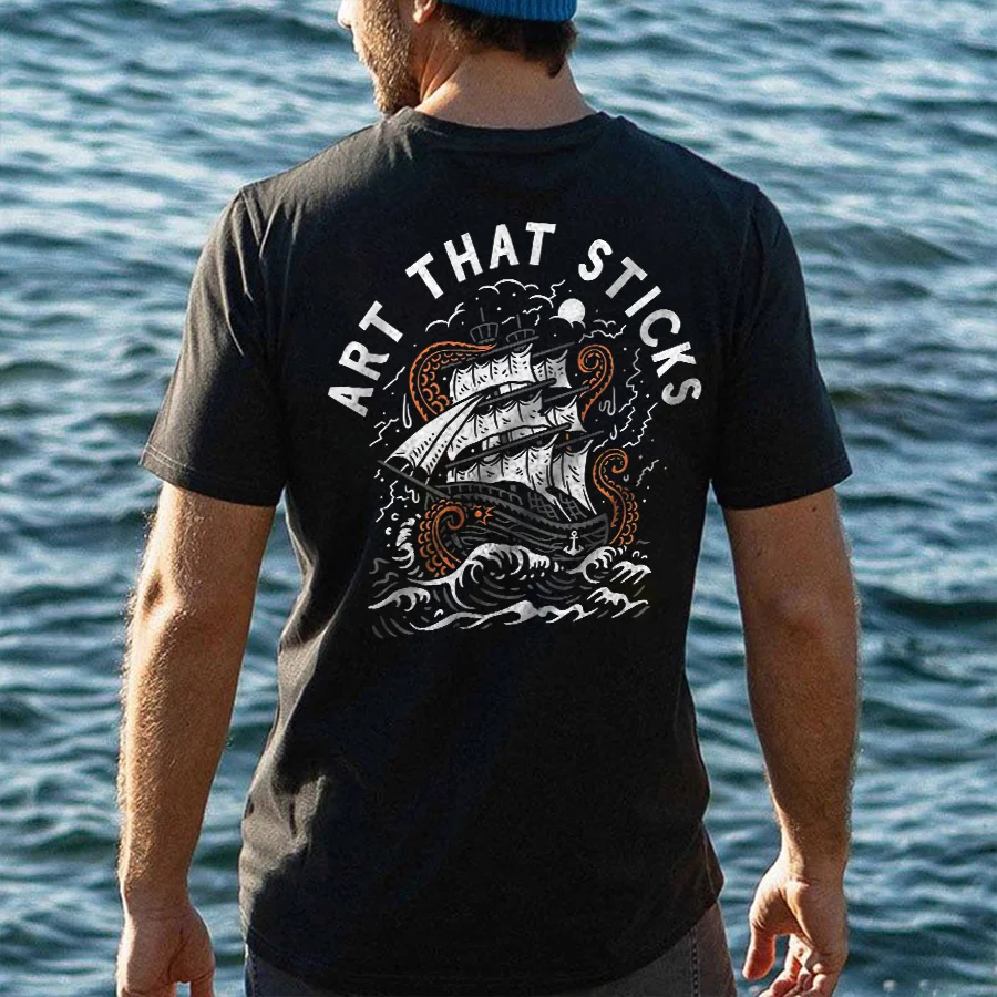 Art That Sticks Printed Men's T-shirt
