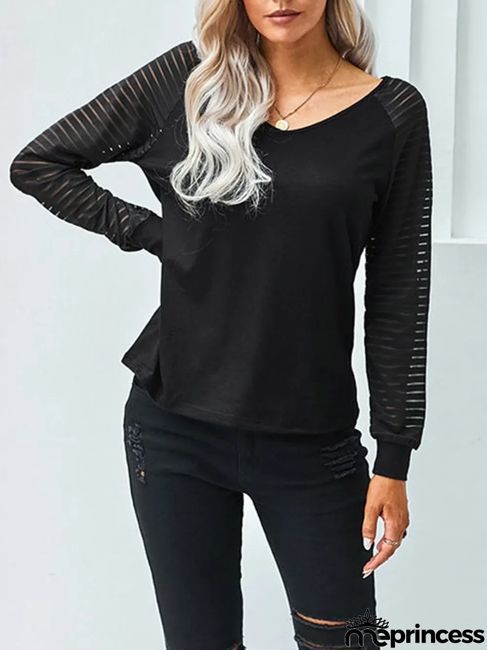 Women Long Sleeve U-neck Women Tops