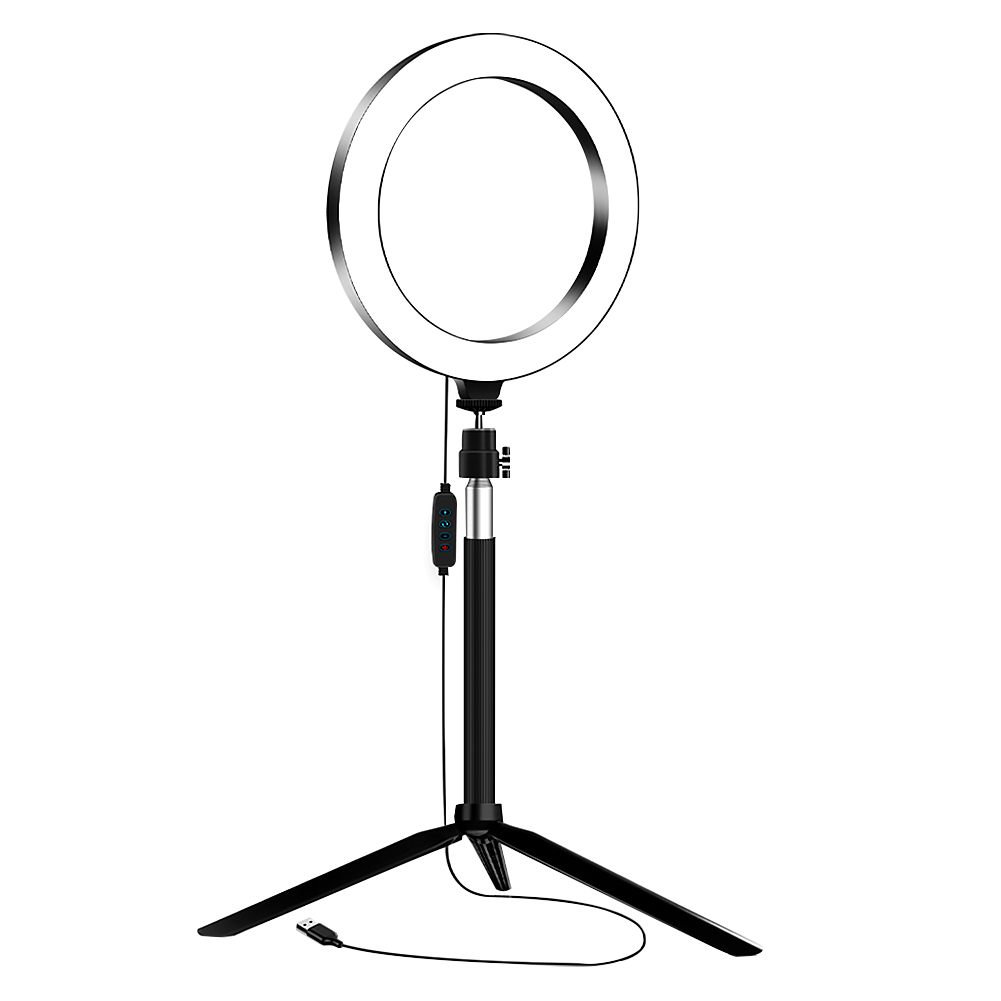 

5 in 1 Dimmable LED Ring Light Lamp w/Tripod Selfie Stick Bluetooth Control, 501 Original