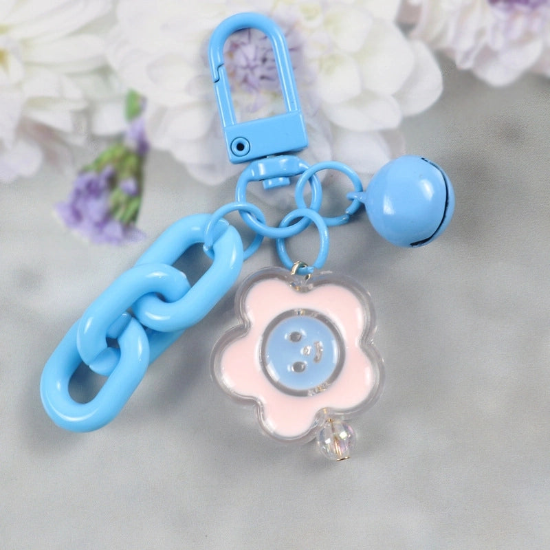 Cute Flower Butterfly Arylic Metal Unisex Bag Pendant Keychain