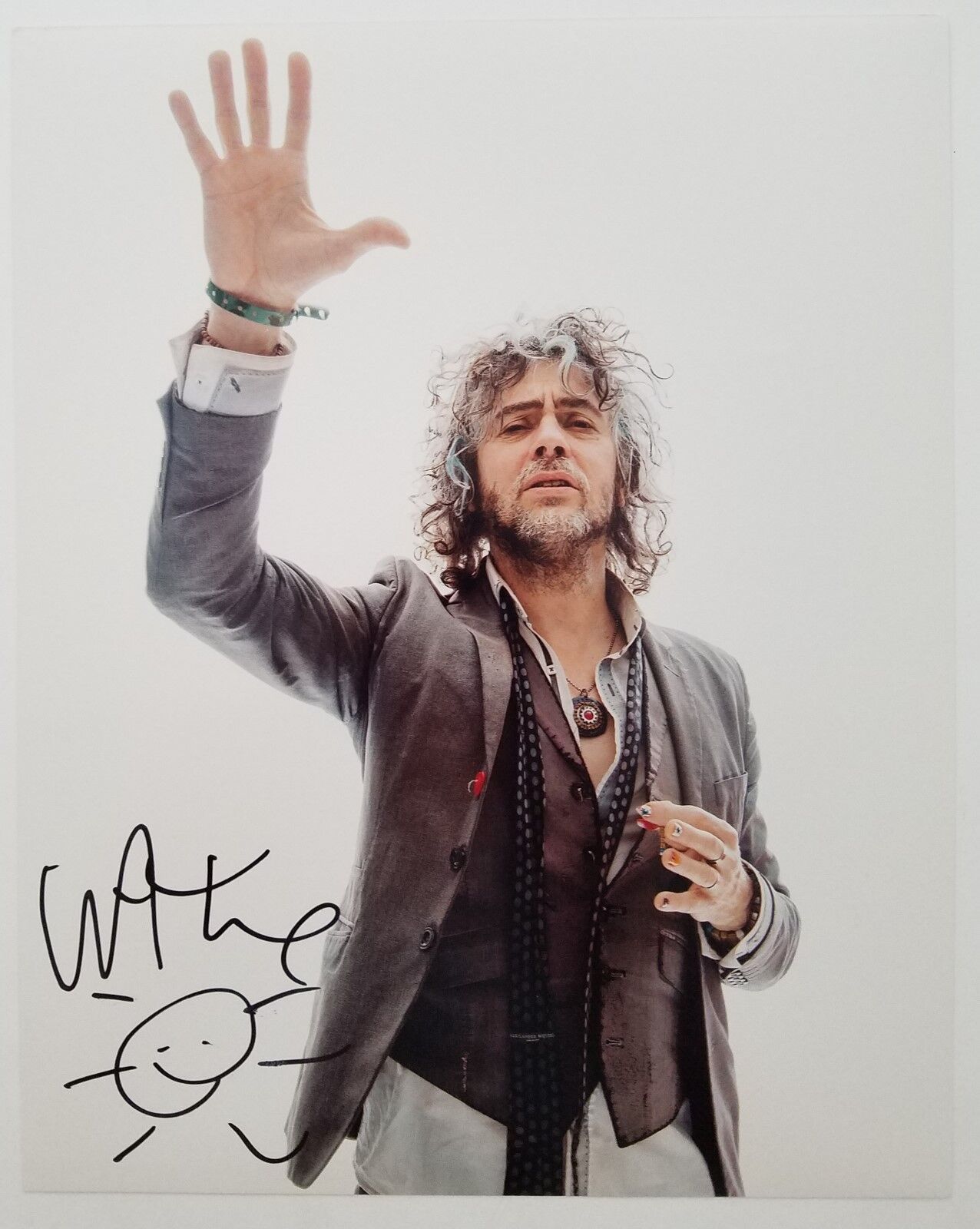 Wayne Coyne Signed 8x10 Photo Poster painting Sketch The Flaming Lips Lead Singer Musician RAD