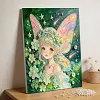 (30x40cm)DIY Pearl Painting Framed Fairy Girl Handmade Pearl Material Art Kit Living Room Decor