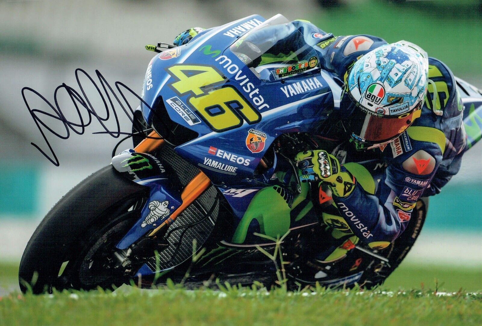 VALENTINO ROSSI Autograph 2017 SIGNED 12X8 Yamaha Photo Poster painting 2 AFTAL COA The Doctor