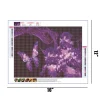 Purple Butterfly And Flower  | Full Round Diamond Painting Kits