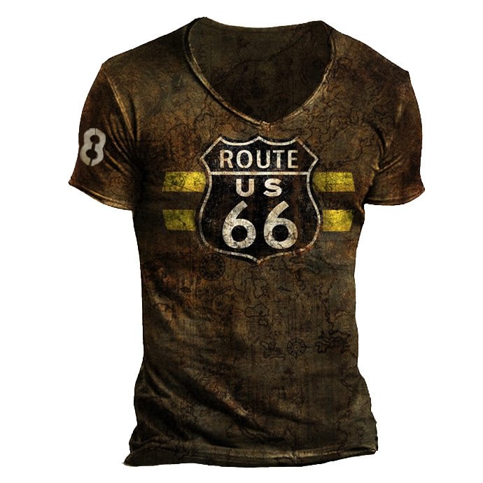 Route 66 Print T-shirt / [viawink] /