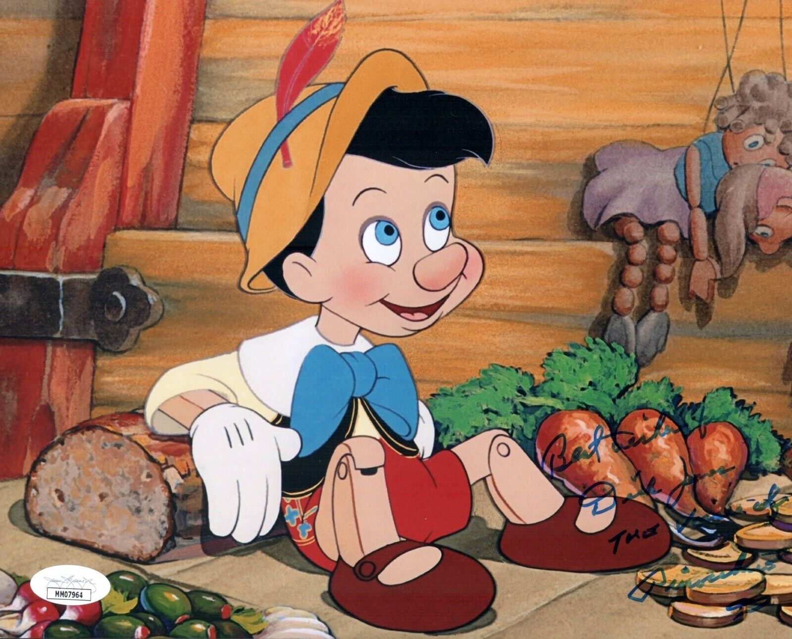 DICKIE JONES Signed DISNEY's PINOCCHIO 8x10 Photo Poster painting Autograph JSA COA