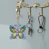 6Pcs DIY Rainbow Butterfly Double Sided Special Shape Diamond Painting Keychain