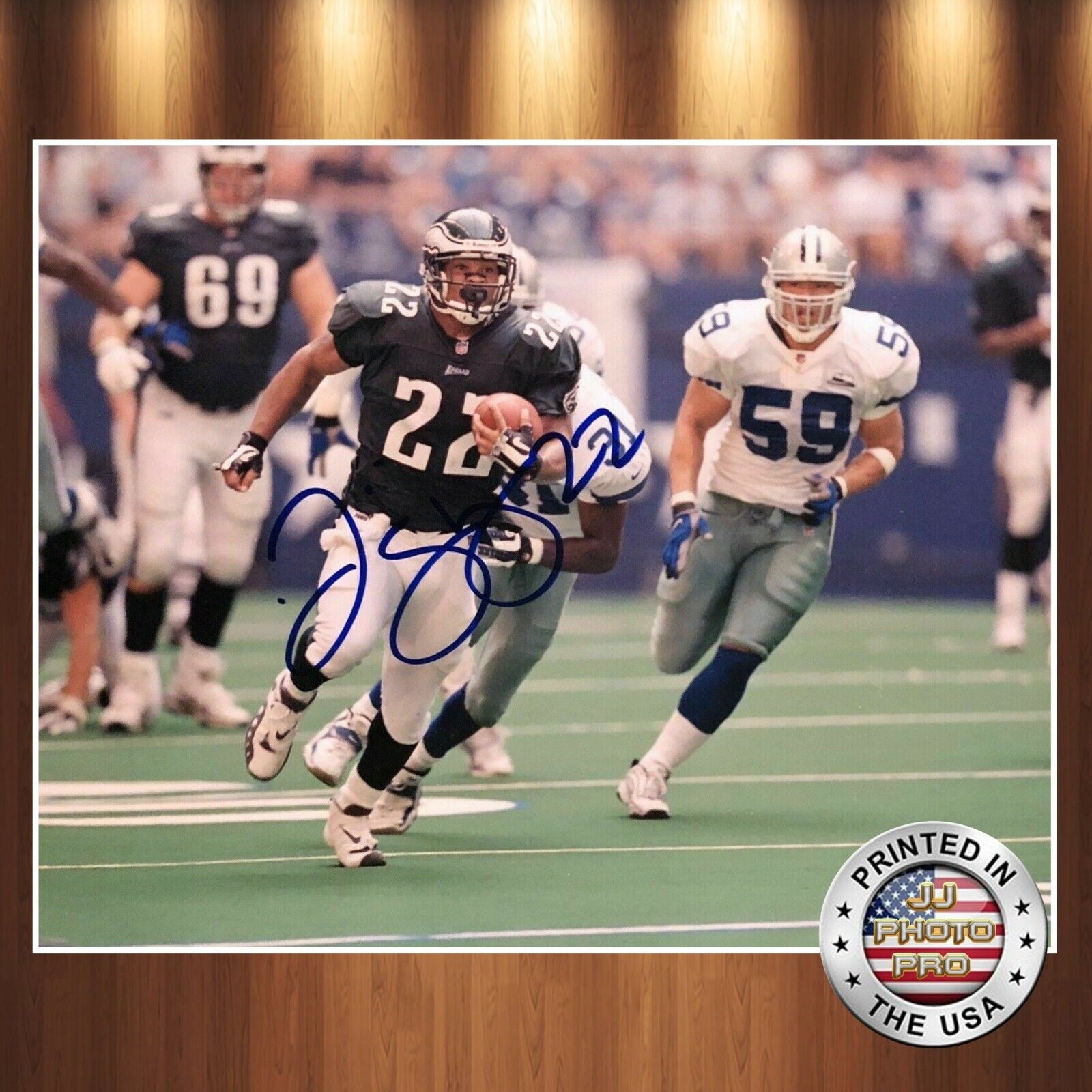 Duce Staley Autographed Signed 8x10 Photo Poster painting (Eagles) REPRINT