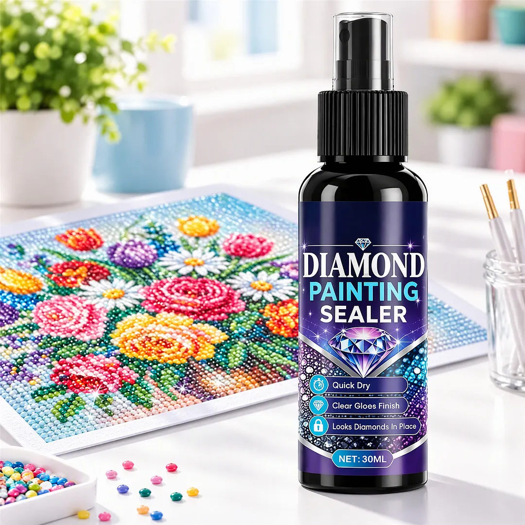 Diamond Painting Sealer Spray Quick Dry Clear Gloss Finish for Diamond Art
